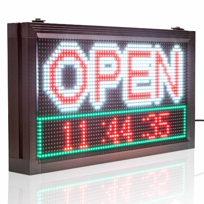 5000cd/m2 Programlanabilir Kayan LED İşaretler P10 Mağaza Reklamı İçin AÇIK
