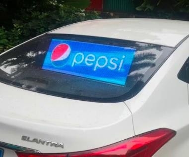 Arka Cam için Taksi Şeffaf Led Ekran, Reklam Araba Pencere Dijital Ekran