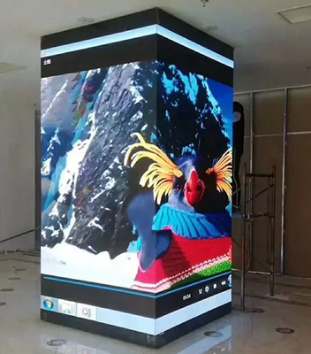 640x480 Döküm Kabini Kapalı P2.5RGB 4 Taraflı Büyük LED Ekran 3840hz Reklam