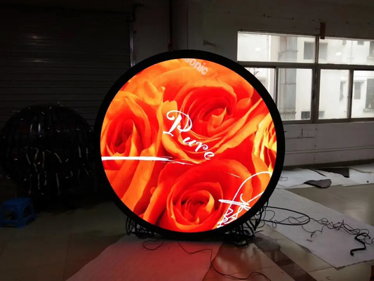 Çift Taraflı 400W Dış Mekan Video Reklam Ekranı Dairesel Şekil