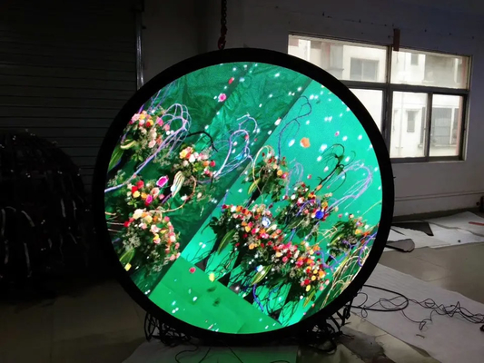 Çift Taraflı 400W Dış Mekan Video Reklam Ekranı Dairesel Şekil