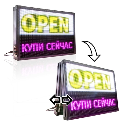 Çift Taraflı LED Pencere Ekran İşaretleri P3 RGB Yüksek Çözünürlüklü Video Duvarı