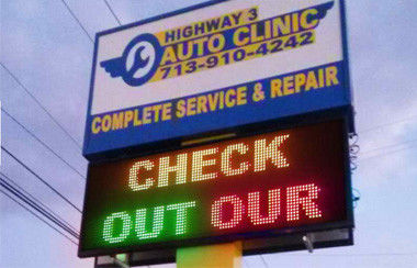 Mağaza Reklamı için Dış LED Tabelalar, P5RGB Su geçirmez LED Ekran Video Gösterimi