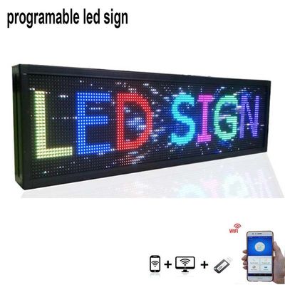 P10 Dış Mekan Led Mesaj Tabelaları, 52x14inch Kayan Led Araba Tabelası