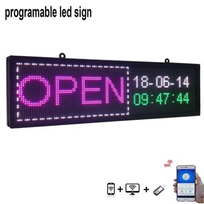 P10 USB Programlanabilir LED Pencere Ekran Tabelaları 220V İş İçin Kapalı Led Tabelalar