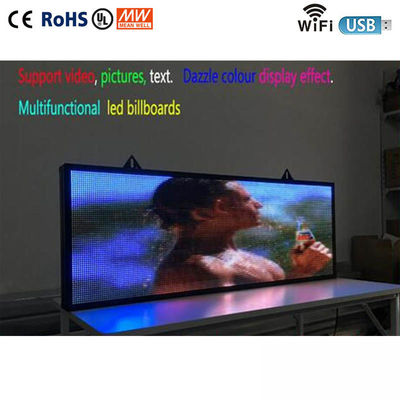 RGB 3D Efektler Wifi LED Ekran 7 Renkli Arka Pencere Mesaj Ekranı