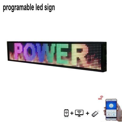 P5 Programlanabilir Kaydırma LED Pencere Ekran İşaretleri 40 * 8 İnç İç Mekan