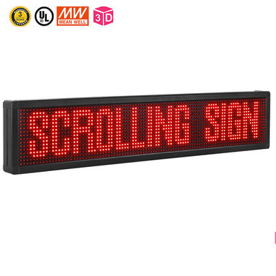 10mm Programlanabilir Kaydırma LED İşaretleri, Kırmızı Renkli Kaydırma Metin LED Ekranı