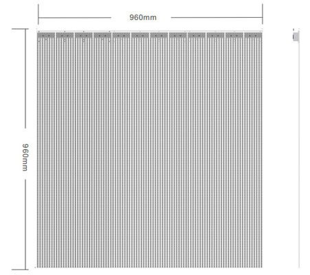 P12 LED Şeffaf Ekran, 5000cd LED Ekrandan Görün
