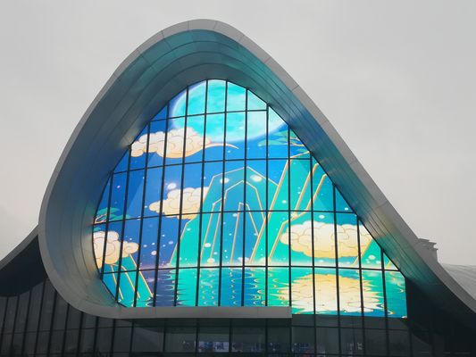P12 LED Şeffaf Ekran, 5000cd LED Ekrandan Görün