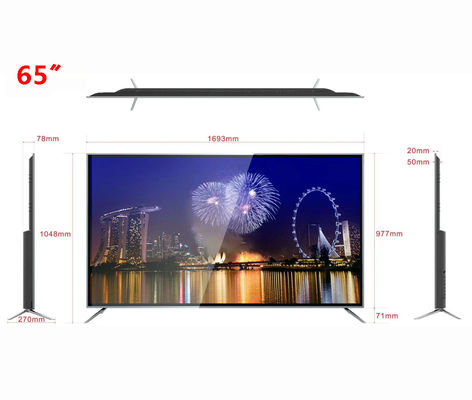 400 Nits Likit Kristal Ekran TV 65 İnç Lcd Smart Tv Android 8.0