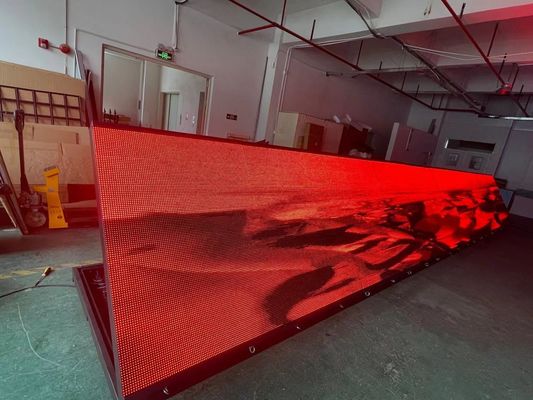 Alüminyum Dolaplı PSE Ön Servis P10 Kırmızı Dış Mekan LED Reklam Ekranı