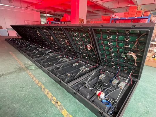 Alüminyum Dolaplı PSE Ön Servis P10 Kırmızı Dış Mekan LED Reklam Ekranı