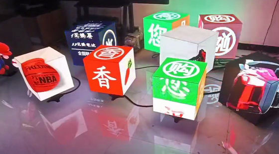 GOB Modülü Dış Mekan Dijital LED İşaretleri ile P3 RGB Küp LED Ekran