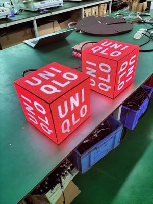 GOB Modülü Dış Mekan Dijital LED İşaretleri ile P3 RGB Küp LED Ekran
