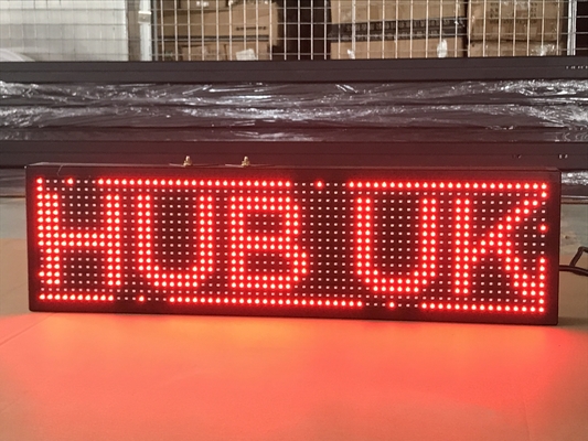 Kırmızı Tek Renkli P10 LED Pencere Teşhir Tabelaları Dış Mekan Suya Dayanıklı