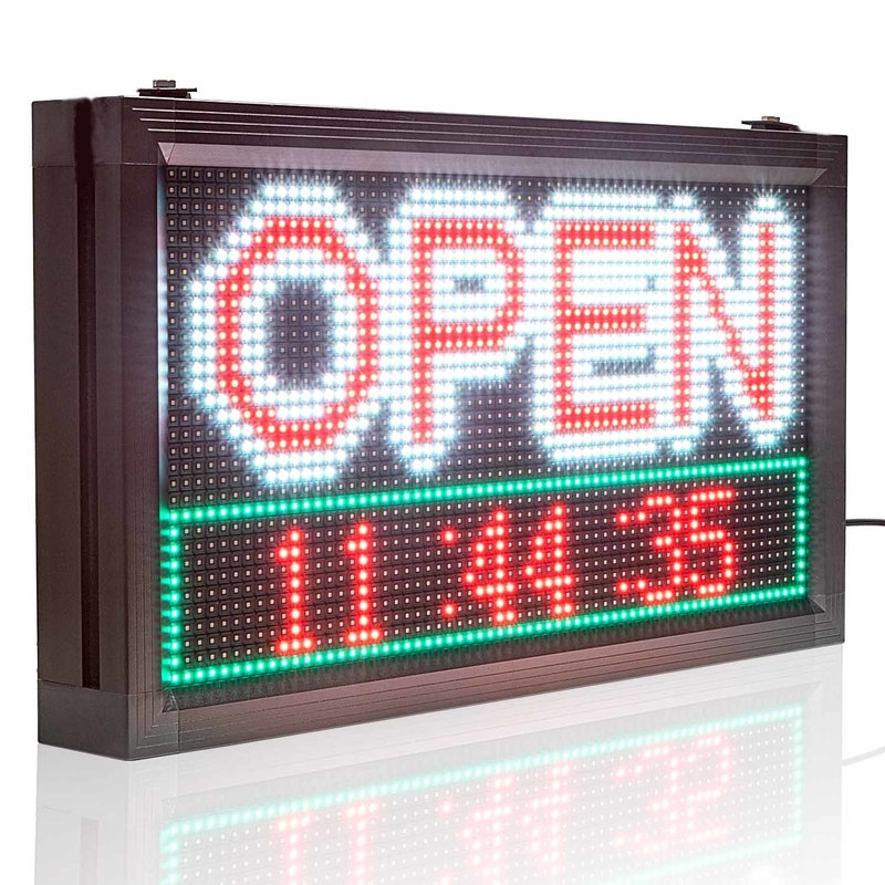 5000cd/m2 Programlanabilir Kayan LED İşaretler P10 Mağaza Reklamı İçin AÇIK