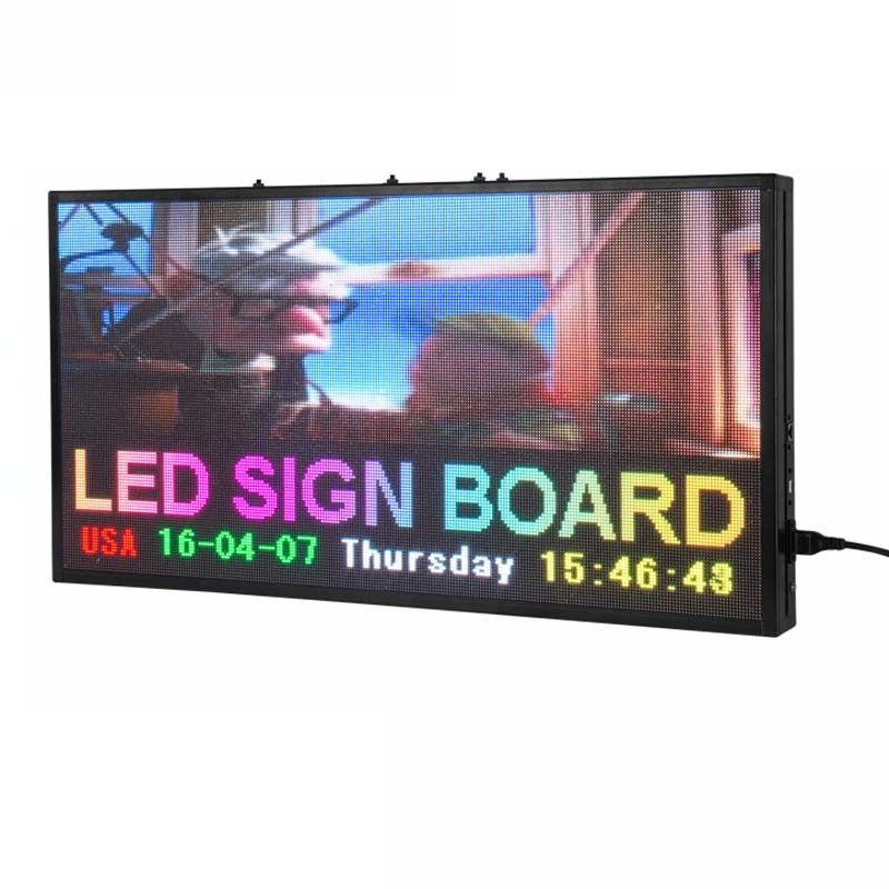 Ayarlanabilir Parlaklık ile Tam Renkli Kapalı Kaydırma LED Metin İşareti Ekranı 96 * 384cm
