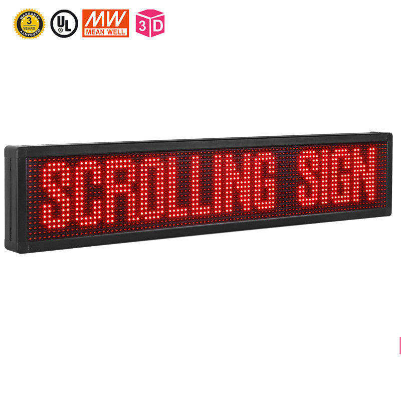 10mm Programlanabilir Kaydırma LED İşaretleri, Kırmızı Renkli Kaydırma Metin LED Ekranı